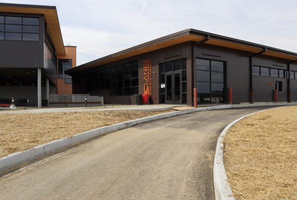 Pinnacle Engineering specialized structural design for a mass timber public library with exposed timber roof soffits