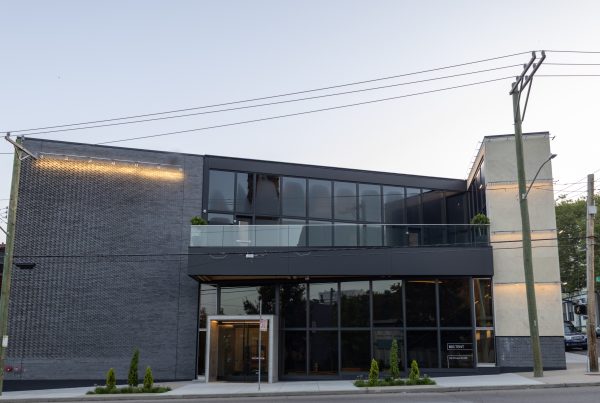 Front of Fotofocus building located in Cincinnati, Oh. Pinnacle Engineering's team provided structural engineering for the building.